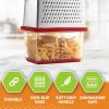 imageSpring Chef Professional 10quot Stainless Steel Parmesan Cheese Grater with Handle 4 Sided Handheld Box Grater Kitchen Potato Shredder for Hash Browns Hard Cheese Ginger Vegetables Carrot  MintRed