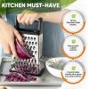 imageSpring Chef Professional Box Grater XL Size ampamp Stainless Steel Can Opener with Smooth Edge  2 Product Bundle  Black