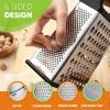 imageSpring Chef Professional Box Grater XL Size ampamp Stainless Steel Can Opener with Smooth Edge  2 Product Bundle  Black