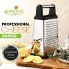 imageSpring Chef Professional Box Grater XL Size ampamp Stainless Steel Can Opener with Smooth Edge  2 Product Bundle  Black