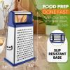 imageSpring Chef Professional Cheese Grater  Stainless Steel XL Size 4 Sides  Perfect Box Grater for Parmesan Cheese Vegetables Ginger  Dishwasher Safe  BlackSapphire
