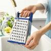 imageSpring Chef Professional Cheese Grater  Stainless Steel XL Size 4 Sides  Perfect Box Grater for Parmesan Cheese Vegetables Ginger  Dishwasher Safe  BlackSapphire