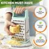 imageSpring Chef Professional Cheese Grater  Stainless Steel XL Size 4 Sides  Perfect Box Grater for Parmesan Cheese Vegetables Ginger  Dishwasher Safe  BlackMint