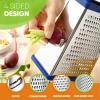 imageSpring Chef Professional Cheese Grater  Stainless Steel XL Size 4 Sides  Perfect Box Grater for Parmesan Cheese Vegetables Ginger  Dishwasher Safe  BlackSapphire