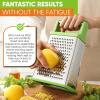 imageSpring Chef Professional Cheese Grater  Stainless Steel XL Size 4 Sides  Perfect Box Grater for Parmesan Cheese Vegetables Ginger  Dishwasher Safe  BlackGreen