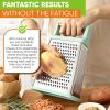 imageSpring Chef Professional Cheese Grater  Stainless Steel XL Size 4 Sides  Perfect Box Grater for Parmesan Cheese Vegetables Ginger  Dishwasher Safe  BlackMint