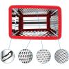 imageSpring Chef Professional Cheese Grater  Stainless Steel XL Size 4 Sides  Perfect Box Grater for Parmesan Cheese Vegetables Ginger  Dishwasher Safe  BlackRed