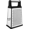 imageSpring Chef Professional Cheese Grater  Stainless Steel XL Size 4 Sides  Perfect Box Grater for Parmesan Cheese Vegetables Ginger  Dishwasher Safe  BlackBlack