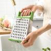 imageSpring Chef Professional Cheese Grater  Stainless Steel XL Size 4 Sides  Perfect Box Grater for Parmesan Cheese Vegetables Ginger  Dishwasher Safe  BlackGreen