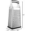 imageSpring Chef Professional Large Parmesan Cheese Grater Stainless Steel Metal Box Grater with Handle 4 Sided Handheld Kitchen Food Shredder for Cheese Carrot Veggie Ginger Potato  Dishwasher SafeLarge