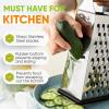 imageSpring Chef Professional Large Parmesan Cheese Grater Stainless Steel Metal Box Grater with Handle 4 Sided Handheld Kitchen Food Shredder for Cheese Carrot Veggie Ginger Potato  Dishwasher SafeLarge
