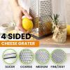 imageSpring Chef Professional Large Parmesan Cheese Grater Stainless Steel Metal Box Grater with Handle 4 Sided Handheld Kitchen Food Shredder for Cheese Carrot Veggie Ginger Potato  Dishwasher SafeLarge