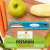 imageSpring Chef Professional Red Swivel Vegetable Peeler for Kitchen Stainless Steel Potato Peelers with Soft Grip Handle Perfect for Peeling Apple Veggie Fruit Carrot Dishwasher Safe  Set of 2Teal