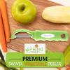 imageSpring Chef Professional Red Swivel Vegetable Peeler for Kitchen Stainless Steel Potato Peelers with Soft Grip Handle Perfect for Peeling Apple Veggie Fruit Carrot Dishwasher Safe  Set of 2Green