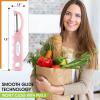 imageSpring Chef Professional Red Swivel Vegetable Peeler for Kitchen Stainless Steel Potato Peelers with Soft Grip Handle Perfect for Peeling Apple Veggie Fruit Carrot Dishwasher Safe  Set of 2Pink Lemonade