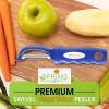 imageSpring Chef Professional Red Swivel Vegetable Peeler for Kitchen Stainless Steel Potato Peelers with Soft Grip Handle Perfect for Peeling Apple Veggie Fruit Carrot Dishwasher Safe  Set of 2Sapphire