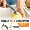 imageSpring Chef Professional Red Swivel Vegetable Peeler for Kitchen Stainless Steel Potato Peelers with Soft Grip Handle Perfect for Peeling Apple Veggie Fruit Carrot Dishwasher Safe  Set of 2Gray