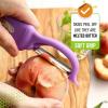 imageSpring Chef Professional Red Swivel Vegetable Peeler for Kitchen Stainless Steel Potato Peelers with Soft Grip Handle Perfect for Peeling Apple Veggie Fruit Carrot Dishwasher Safe  Set of 2Orchid