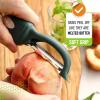 imageSpring Chef Professional Red Swivel Vegetable Peeler for Kitchen Stainless Steel Potato Peelers with Soft Grip Handle Perfect for Peeling Apple Veggie Fruit Carrot Dishwasher Safe  Set of 2Pine Green