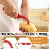 imageSpring Chef Professional Red Swivel Vegetable Peeler for Kitchen Stainless Steel Potato Peelers with Soft Grip Handle Perfect for Peeling Apple Veggie Fruit Carrot Dishwasher Safe  Set of 2Red