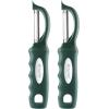 imageSpring Chef Professional Red Swivel Vegetable Peeler for Kitchen Stainless Steel Potato Peelers with Soft Grip Handle Perfect for Peeling Apple Veggie Fruit Carrot Dishwasher Safe  Set of 2Pine Green
