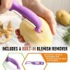imageSpring Chef Professional Red Swivel Vegetable Peeler for Kitchen Stainless Steel Potato Peelers with Soft Grip Handle Perfect for Peeling Apple Veggie Fruit Carrot Dishwasher Safe  Set of 2Orchid