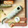 imageSpring Chef Professional Red Swivel Vegetable Peeler for Kitchen Stainless Steel Potato Peelers with Soft Grip Handle Perfect for Peeling Apple Veggie Fruit Carrot Dishwasher Safe  Set of 2Pistachio