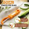 imageSpring Chef Professional Red Swivel Vegetable Peeler for Kitchen Stainless Steel Potato Peelers with Soft Grip Handle Perfect for Peeling Apple Veggie Fruit Carrot Dishwasher Safe  Set of 2Mango