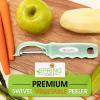 imageSpring Chef Professional Red Swivel Vegetable Peeler for Kitchen Stainless Steel Potato Peelers with Soft Grip Handle Perfect for Peeling Apple Veggie Fruit Carrot Dishwasher Safe  Set of 2Pistachio