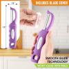 imageSpring Chef Professional Red Swivel Vegetable Peeler for Kitchen Stainless Steel Potato Peelers with Soft Grip Handle Perfect for Peeling Apple Veggie Fruit Carrot Dishwasher Safe  Set of 2Orchid