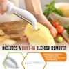 imageSpring Chef Professional Red Swivel Vegetable Peeler for Kitchen Stainless Steel Potato Peelers with Soft Grip Handle Perfect for Peeling Apple Veggie Fruit Carrot Dishwasher Safe  Set of 2White