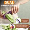 imageSpring Chef Professional Red Swivel Vegetable Peeler for Kitchen Stainless Steel Potato Peelers with Soft Grip Handle Perfect for Peeling Apple Veggie Fruit Carrot Dishwasher Safe  Set of 2Purple