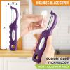 imageSpring Chef Professional Red Swivel Vegetable Peeler for Kitchen Stainless Steel Potato Peelers with Soft Grip Handle Perfect for Peeling Apple Veggie Fruit Carrot Dishwasher Safe  Set of 2Purple