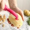 imageSpring Chef Professional Red Swivel Vegetable Peeler for Kitchen Stainless Steel Potato Peelers with Soft Grip Handle Perfect for Peeling Apple Veggie Fruit Carrot Dishwasher Safe  Set of 2Pink