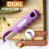 imageSpring Chef Professional Red Swivel Vegetable Peeler for Kitchen Stainless Steel Potato Peelers with Soft Grip Handle Perfect for Peeling Apple Veggie Fruit Carrot Dishwasher Safe  Set of 2Orchid