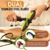 imageSpring Chef Professional Red Swivel Vegetable Peeler for Kitchen Stainless Steel Potato Peelers with Soft Grip Handle Perfect for Peeling Apple Veggie Fruit Carrot Dishwasher Safe  Set of 2Black