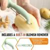 imageSpring Chef Professional Red Swivel Vegetable Peeler for Kitchen Stainless Steel Potato Peelers with Soft Grip Handle Perfect for Peeling Apple Veggie Fruit Carrot Dishwasher Safe  Set of 2Pistachio