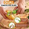 imageSpring Chef Professional Red Swivel Vegetable Peeler for Kitchen Stainless Steel Potato Peelers with Soft Grip Handle Perfect for Peeling Apple Veggie Fruit Carrot Dishwasher Safe  Set of 2Green