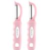 imageSpring Chef Professional Red Swivel Vegetable Peeler for Kitchen Stainless Steel Potato Peelers with Soft Grip Handle Perfect for Peeling Apple Veggie Fruit Carrot Dishwasher Safe  Set of 2Pink Lemonade