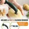 imageSpring Chef Professional Red Swivel Vegetable Peeler for Kitchen Stainless Steel Potato Peelers with Soft Grip Handle Perfect for Peeling Apple Veggie Fruit Carrot Dishwasher Safe  Set of 2Pine Green