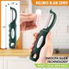 imageSpring Chef Professional Red Swivel Vegetable Peeler for Kitchen Stainless Steel Potato Peelers with Soft Grip Handle Perfect for Peeling Apple Veggie Fruit Carrot Dishwasher Safe  Set of 2Pine Green