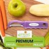imageSpring Chef Professional Red Swivel Vegetable Peeler for Kitchen Stainless Steel Potato Peelers with Soft Grip Handle Perfect for Peeling Apple Veggie Fruit Carrot Dishwasher Safe  Set of 2Orchid