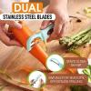 imageSpring Chef Professional Red Swivel Vegetable Peeler for Kitchen Stainless Steel Potato Peelers with Soft Grip Handle Perfect for Peeling Apple Veggie Fruit Carrot Dishwasher Safe  Set of 2Mint