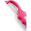 imageSpring Chef Professional Red Swivel Vegetable Peeler for Kitchen Stainless Steel Potato Peelers with Soft Grip Handle Perfect for Peeling Apple Veggie Fruit Carrot Dishwasher Safe  Set of 2Pink