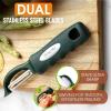 imageSpring Chef Professional Red Swivel Vegetable Peeler for Kitchen Stainless Steel Potato Peelers with Soft Grip Handle Perfect for Peeling Apple Veggie Fruit Carrot Dishwasher Safe  Set of 2Pine Green