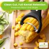 imageSpring Chef Stainless Steel Corn Peeler  Corn on the Cob Stripper Tool  Durable ampamp Efficient Kernel Remover Tool  Easy to Use Kernel Cutter  Dishwasher Safe Kitchen Gadget  BlackBlack