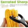 imageSpring Chef Stainless Steel Corn Peeler  Corn on the Cob Stripper Tool  Durable ampamp Efficient Kernel Remover Tool  Easy to Use Kernel Cutter  Dishwasher Safe Kitchen Gadget  BlackBlack