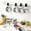 imageSpring Chef Stainless Steel Magnetic Measuring Cups Set of 7 Black ampamp Magnetic Measuring Spoons Set of 8 MultiColor  2 Product Bundle