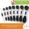 imageSpring Chef Stainless Steel Magnetic Measuring Spoons Set of 8 with Leveler Dual Sided BPA Free Teaspoon and Tablespoon Measure Spoons Metal Kitchen Gadgets for Baking ampamp Cooking  BlackBlack