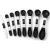 imageSpring Chef Stainless Steel Magnetic Measuring Spoons Set of 8 with Leveler Dual Sided BPA Free Teaspoon and Tablespoon Measure Spoons Metal Kitchen Gadgets for Baking ampamp Cooking  BlackBlack